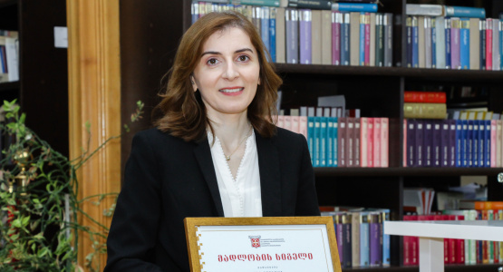 SANGU Associate Professor Iza Gigauri was Awarded a Certificate of Appreciation